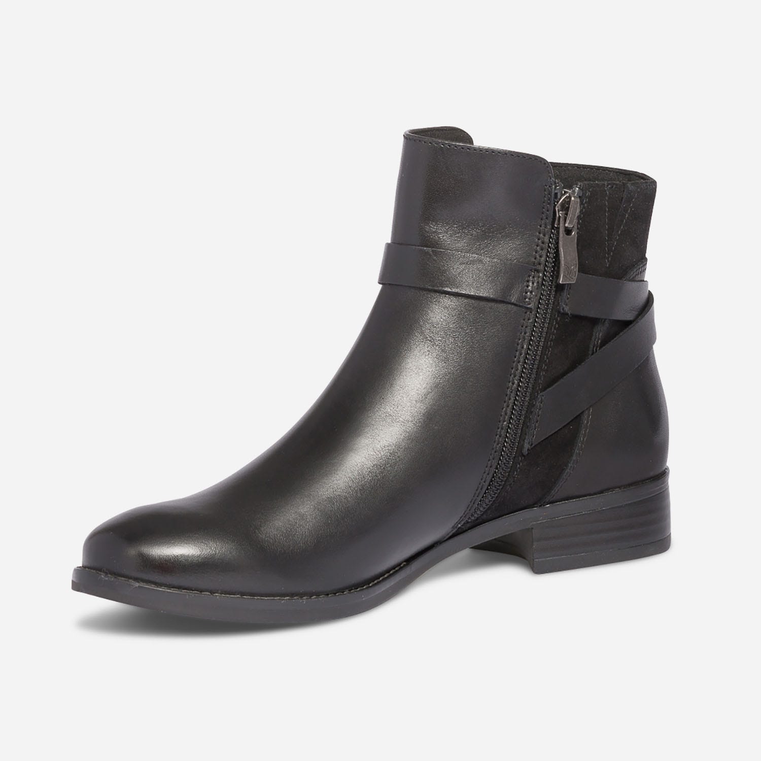 Boots CAPRICE noir à bride cloutée