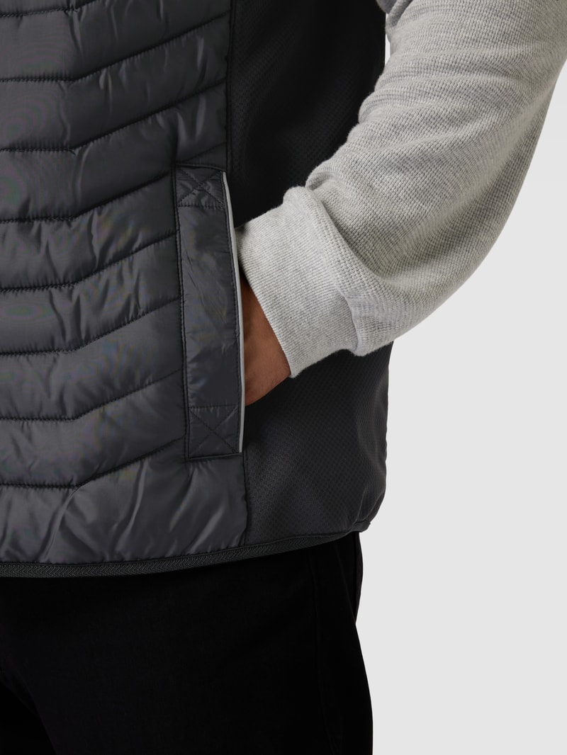 PLUS SIZE Steppweste mit Stehkragen in schwarz