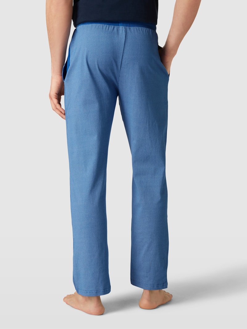 Pyjama-Hose mit Allover-Muster in hellblau