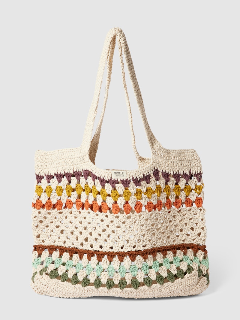 Shopper mit Lochmuster Modell 'Oceanz' in weiß