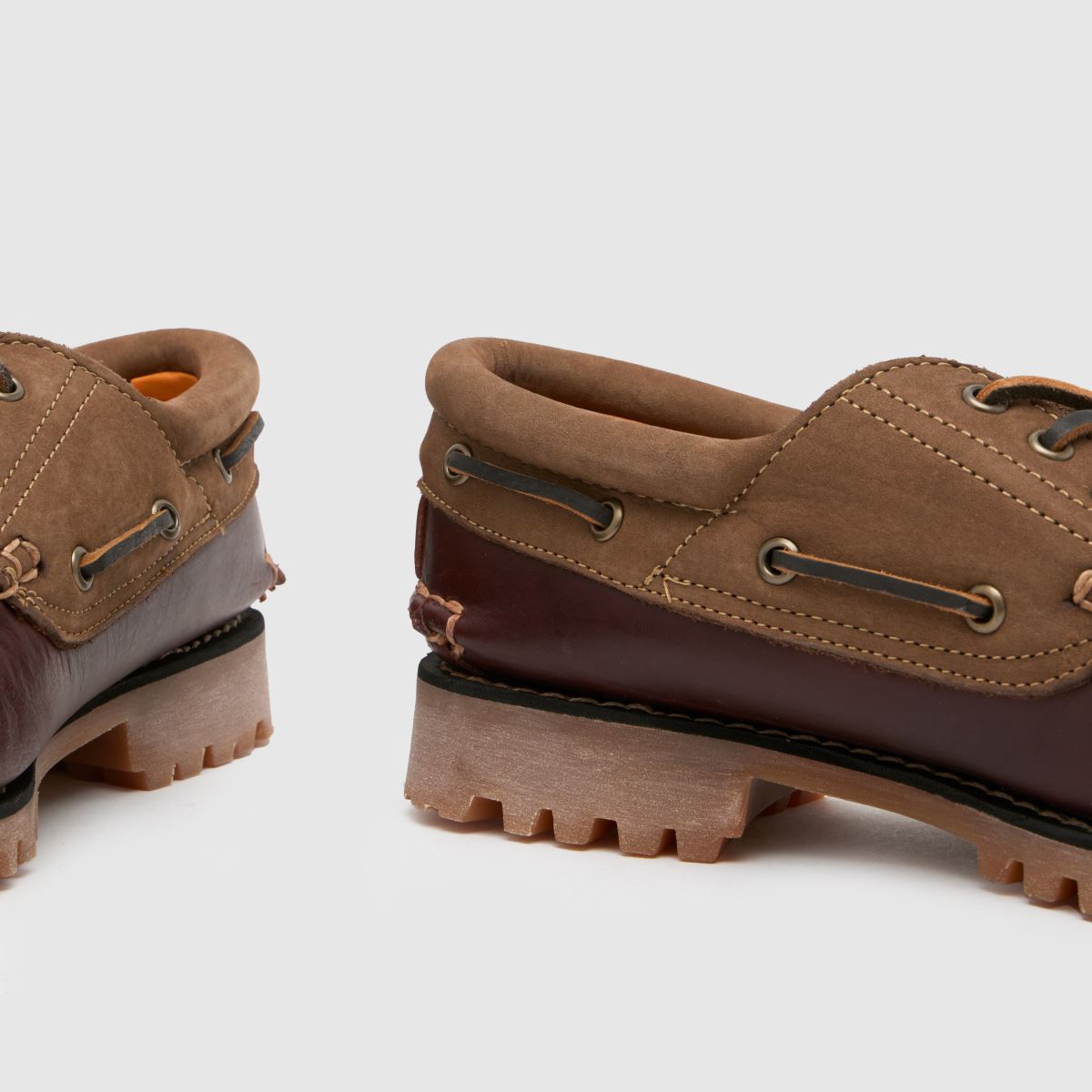 Timberland – Autentiska båtskor med 3 öglor i vinröd