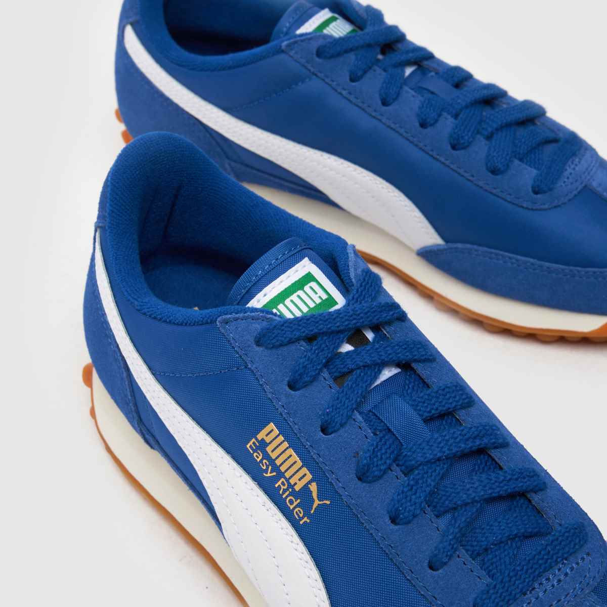 PUMA blå easy rider vintage pojkar ungdomsskor