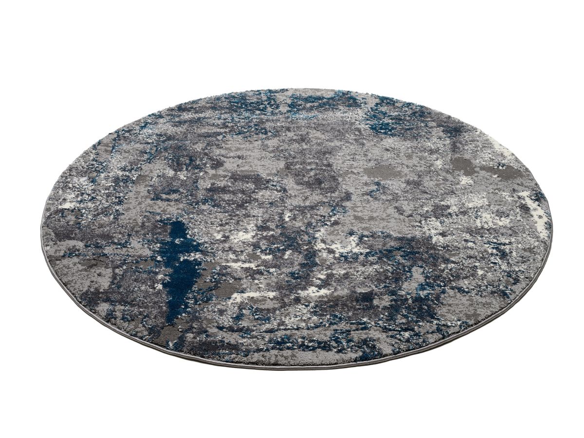 Webteppich Locri Grau-Petrol 200 cm