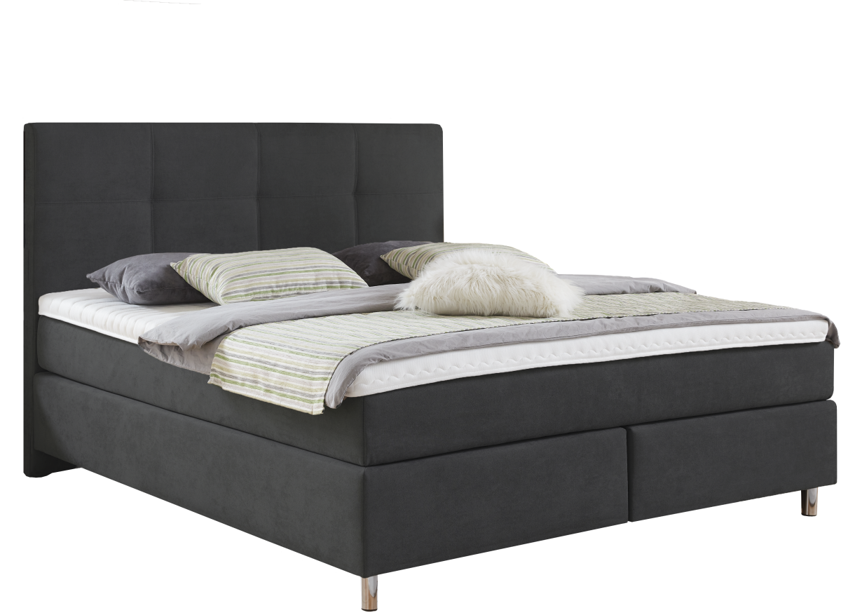 Boxspringbett 5 Karat Anthrazit 180 x 200 cm