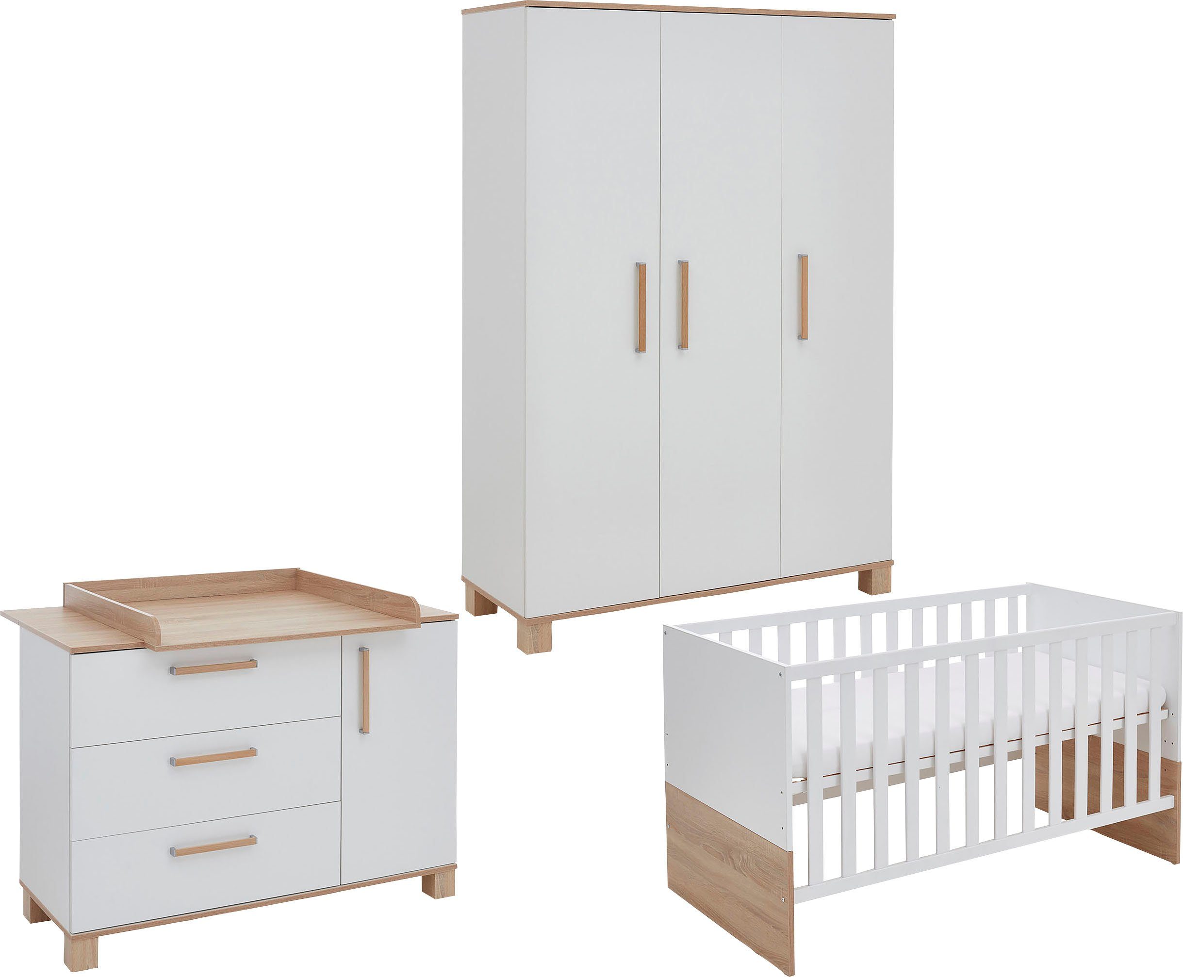arthur berndt Babyzimmer-Komplettset Babyzimmer-Set Jana 3-teilig, (Set)