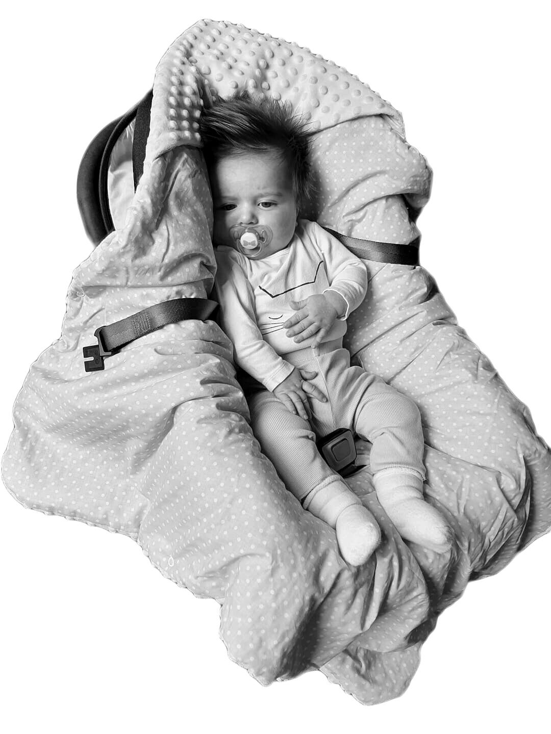 Einschlagdecke Babydecke 90x90 Decke Baby Einschlagdecke Babyschale, Divita-Mode
