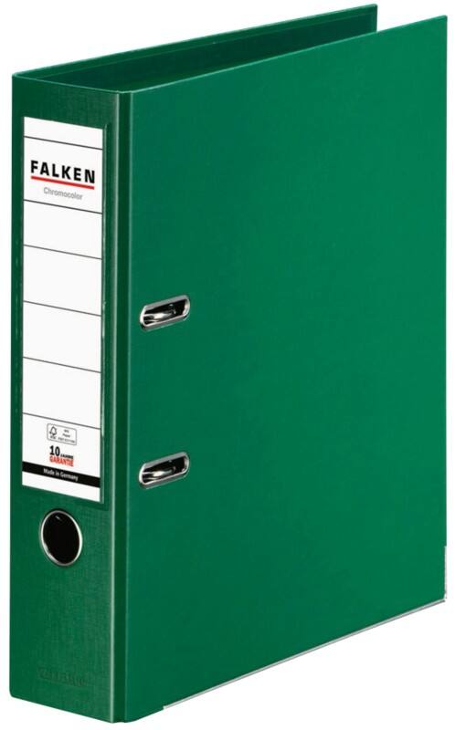Falken Chromocolor Ordner DIN A4 80 mm Grün 2 Ringe 11285491 PP (Polypropylen)