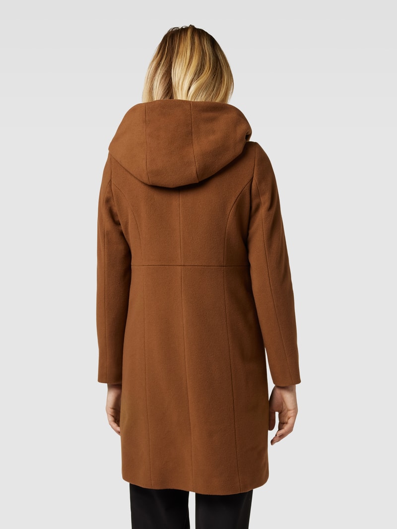 Mantel mit Kapuze Modell 'BELLA' in cognac