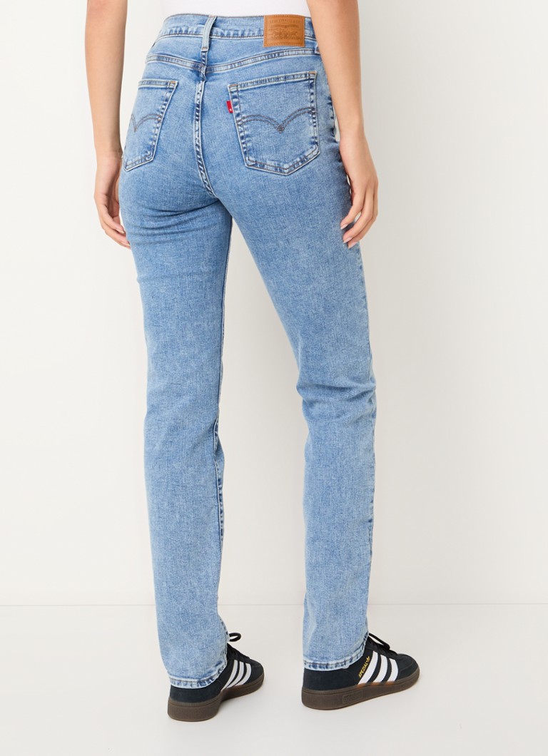 Levi's 724 traperice visokog struka slim fit od mješavine liocella srednje prane boje