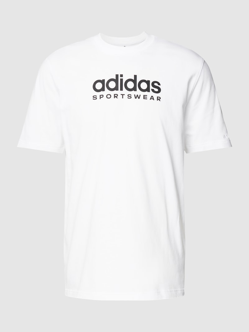 T-Shirt mit Logo-Print in weiß