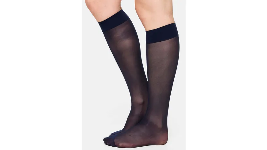 NUR DIE Damen Kniestrümpfe Fit in Form 40 DEN schwarz