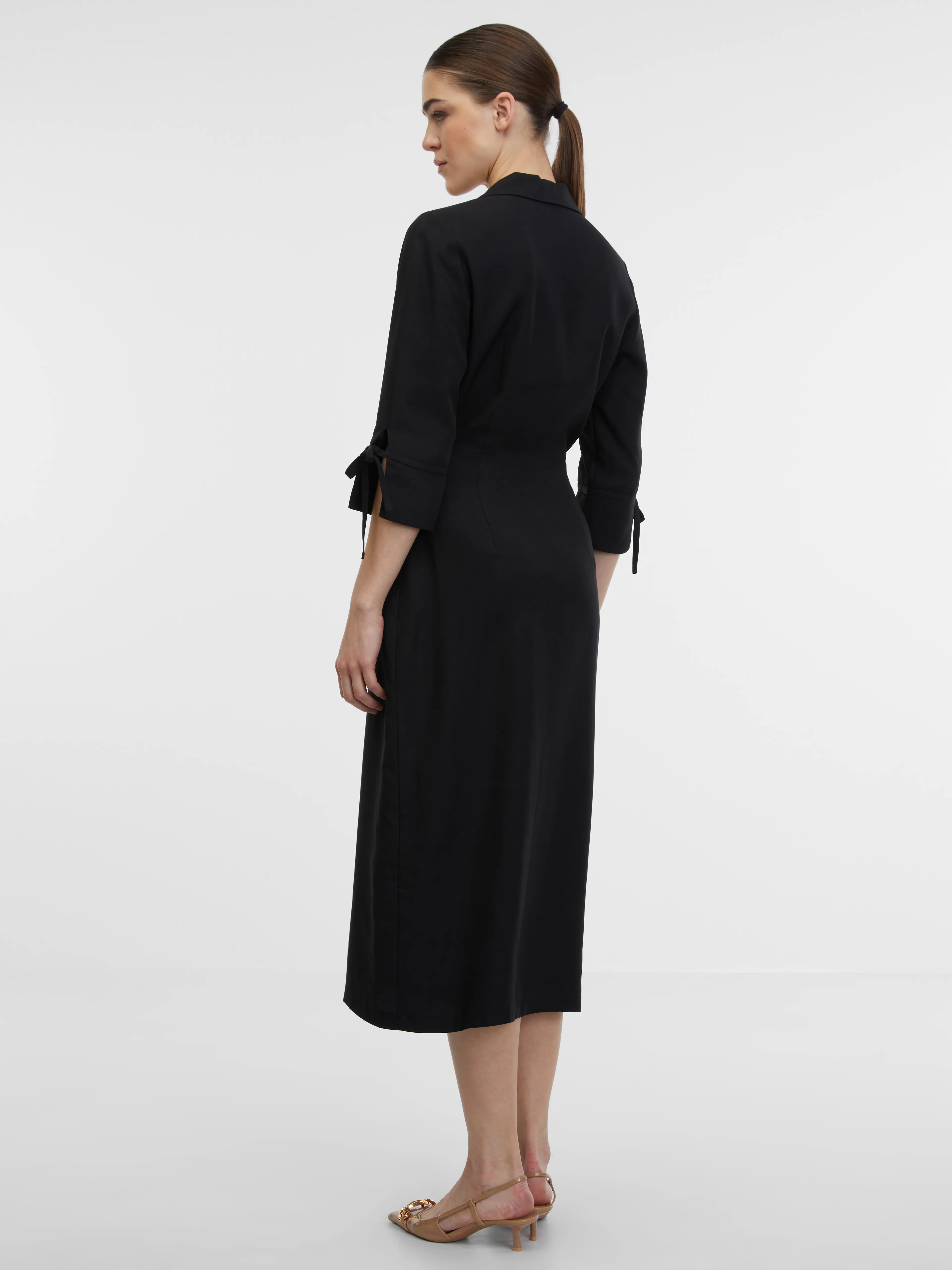 Schwarzes Damen-Wickelkleid ORSAY