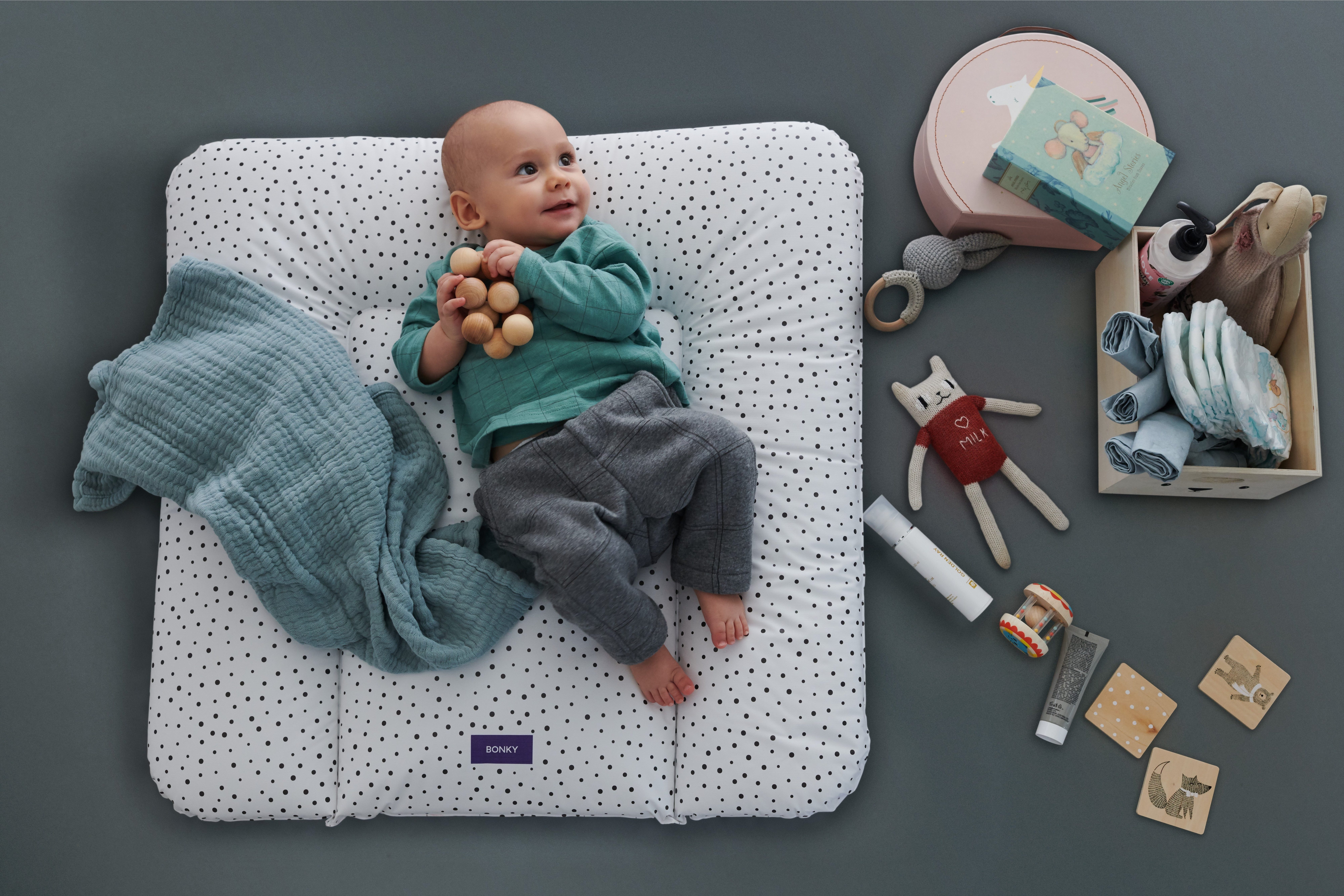 Bonky Wickelauflage 70x85 cm 70x75cm 70x50cm, Baby Wickelunterlage Wickeltischauflage Wasserdicht, Abwaschbar