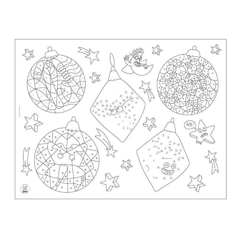Sets de table à colorier Noël - OMY