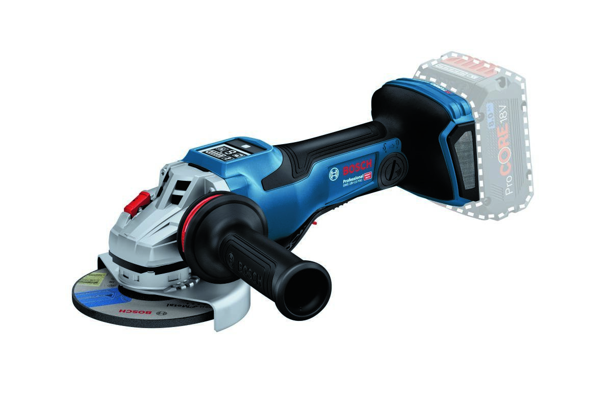 „Bosch Blue 06019H6G02 GWX 18V-15 PSC“ akumuliatorinis kampinis šlifuoklis, 125 mm, be akumuliatorių ir įkroviklio, L dėžutėje