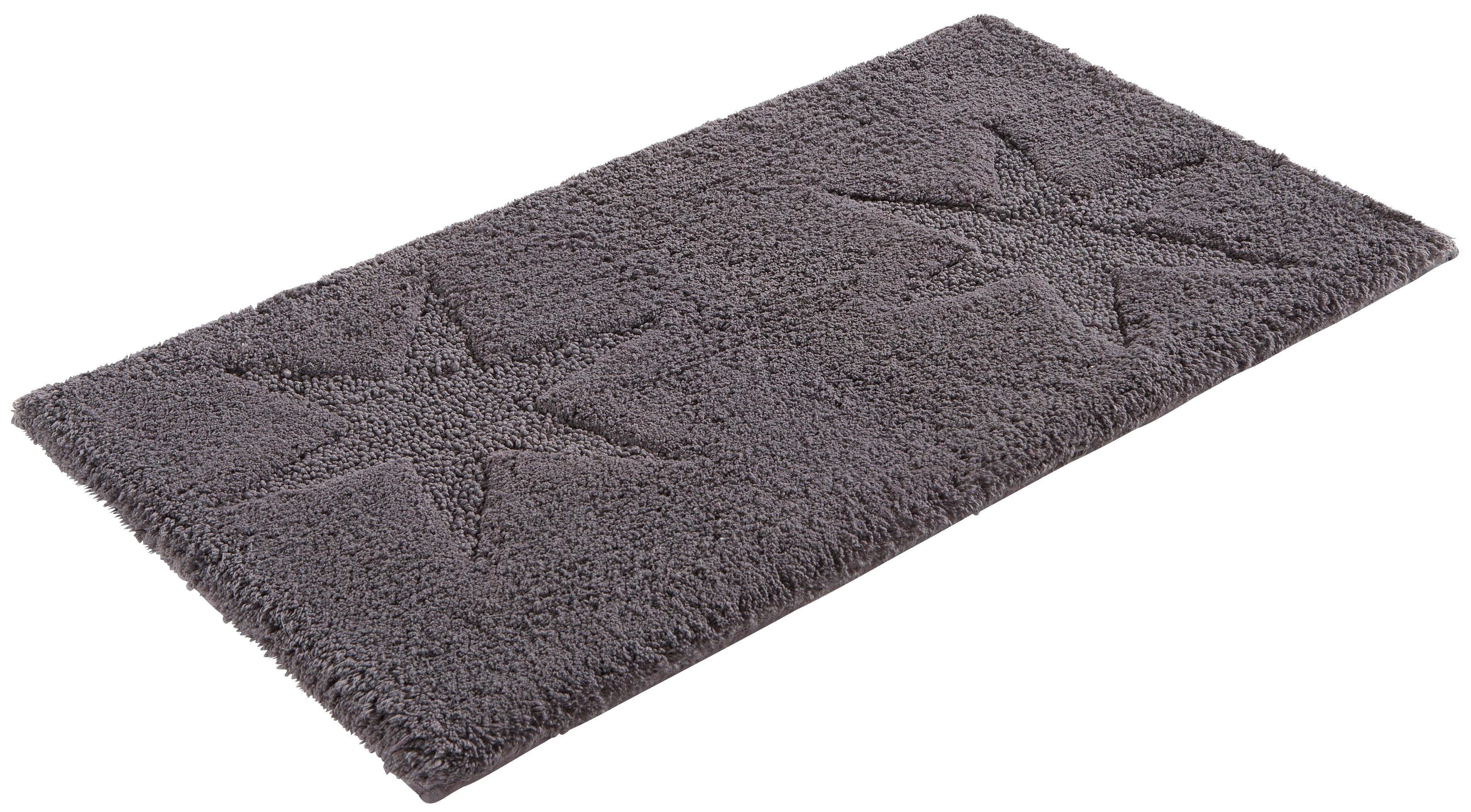Badematte Marie andas, Höhe 13 mm, rutschhemmend beschichtet, fußbodenheizungsgeeignet, schnell trocknend, strapazierfähig, Baumwolle, rechteckig, Badteppich, Stern Motiv, Hoch-Tief-Struktur, auch als Set