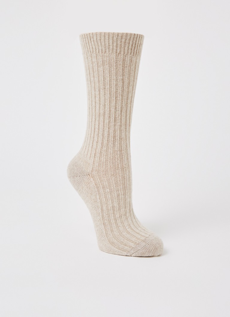 MarcMarcs Socks in cashmere blend with ribbed structure