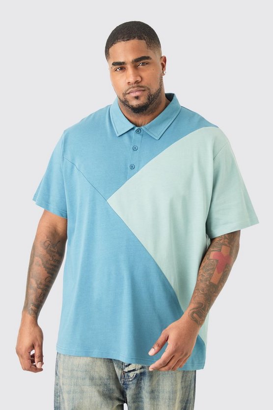 Plus Colorblock Poloshirt