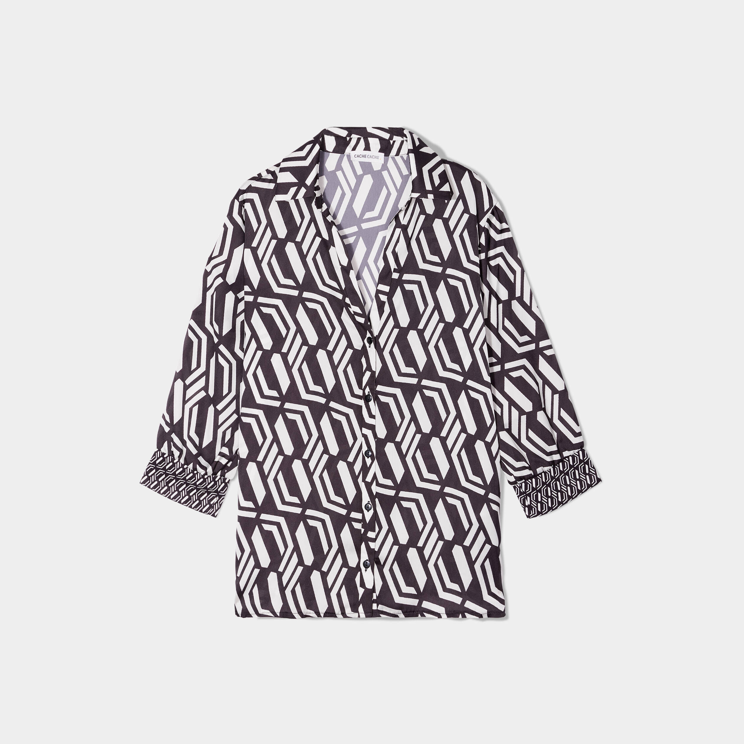 Chemise à manches longues beige femme | Cache Cache