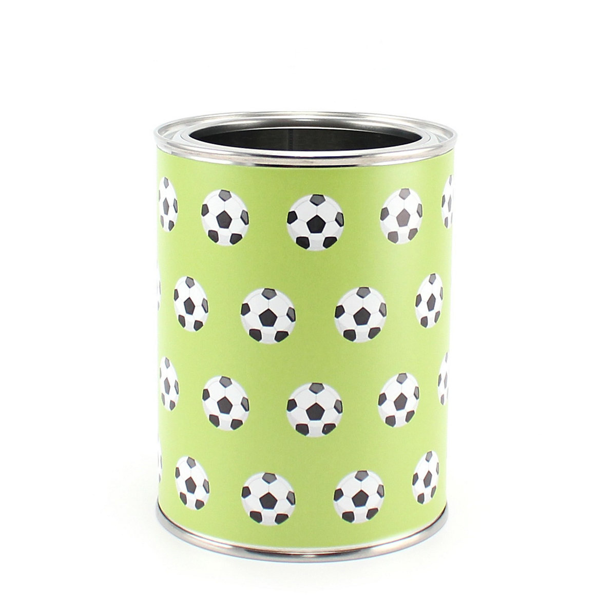 Stiftebecher Fußball grün inkl. 12 Dreikant Buntstiften Stifteköcher Stifteköcher
