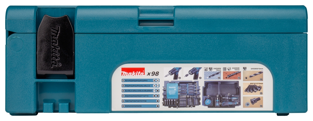 Akcesoria Makita B-53154 Zestaw wierteł/wkrętaków 98-częściowy w Mbox1