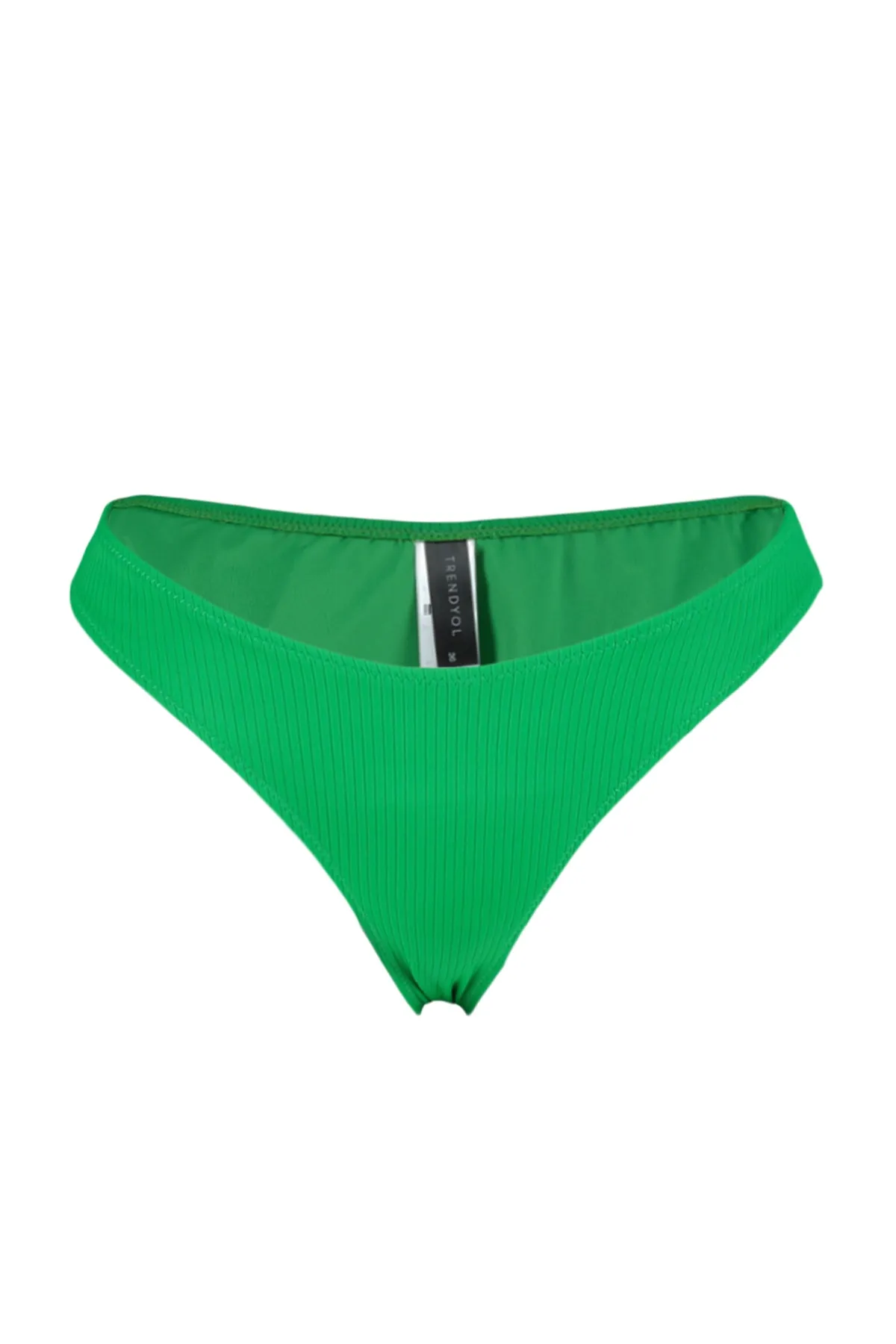 Trendyol Collection  Grüne strukturierte Bikinihose mit normalem Beinausschnitt TBESS21BA0014