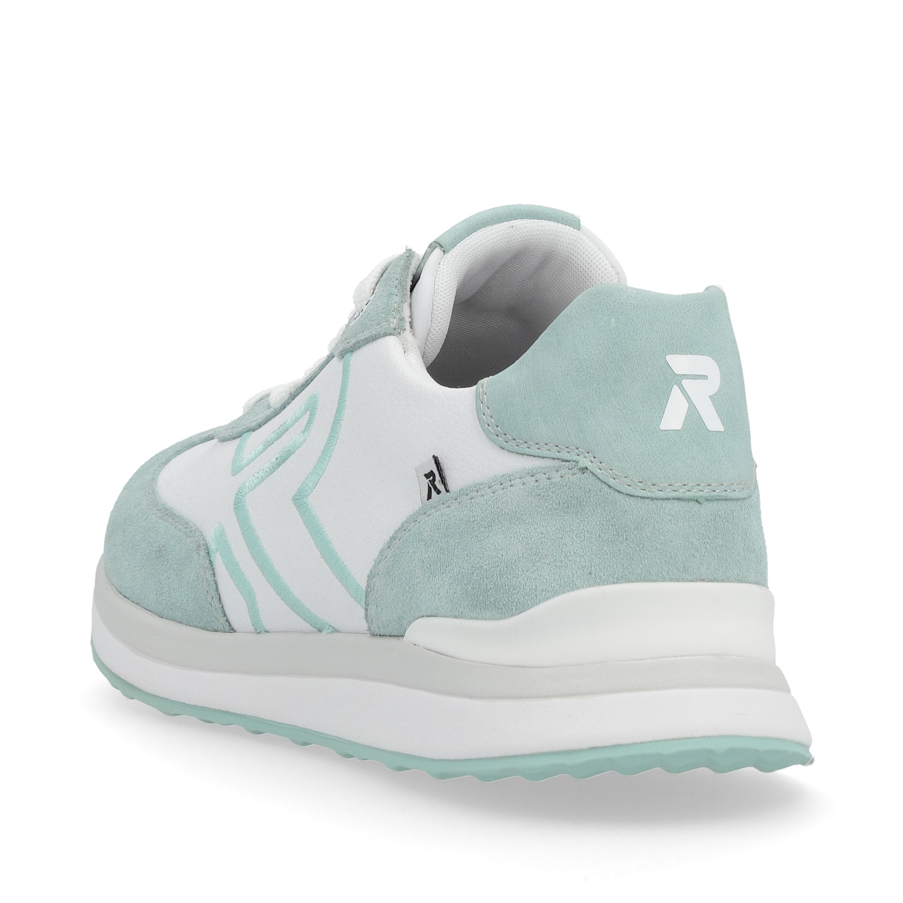 Rieker Damen Sneaker Low frost-white aquamarine