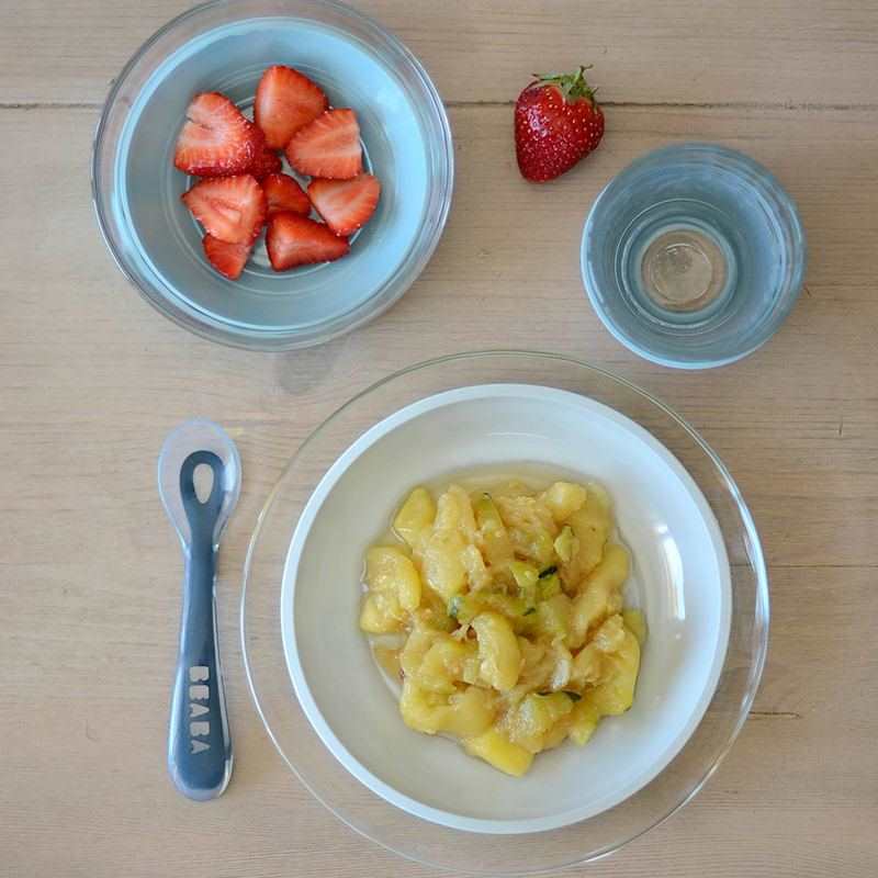 Coffret repas en verre Duralex bleu Beaba