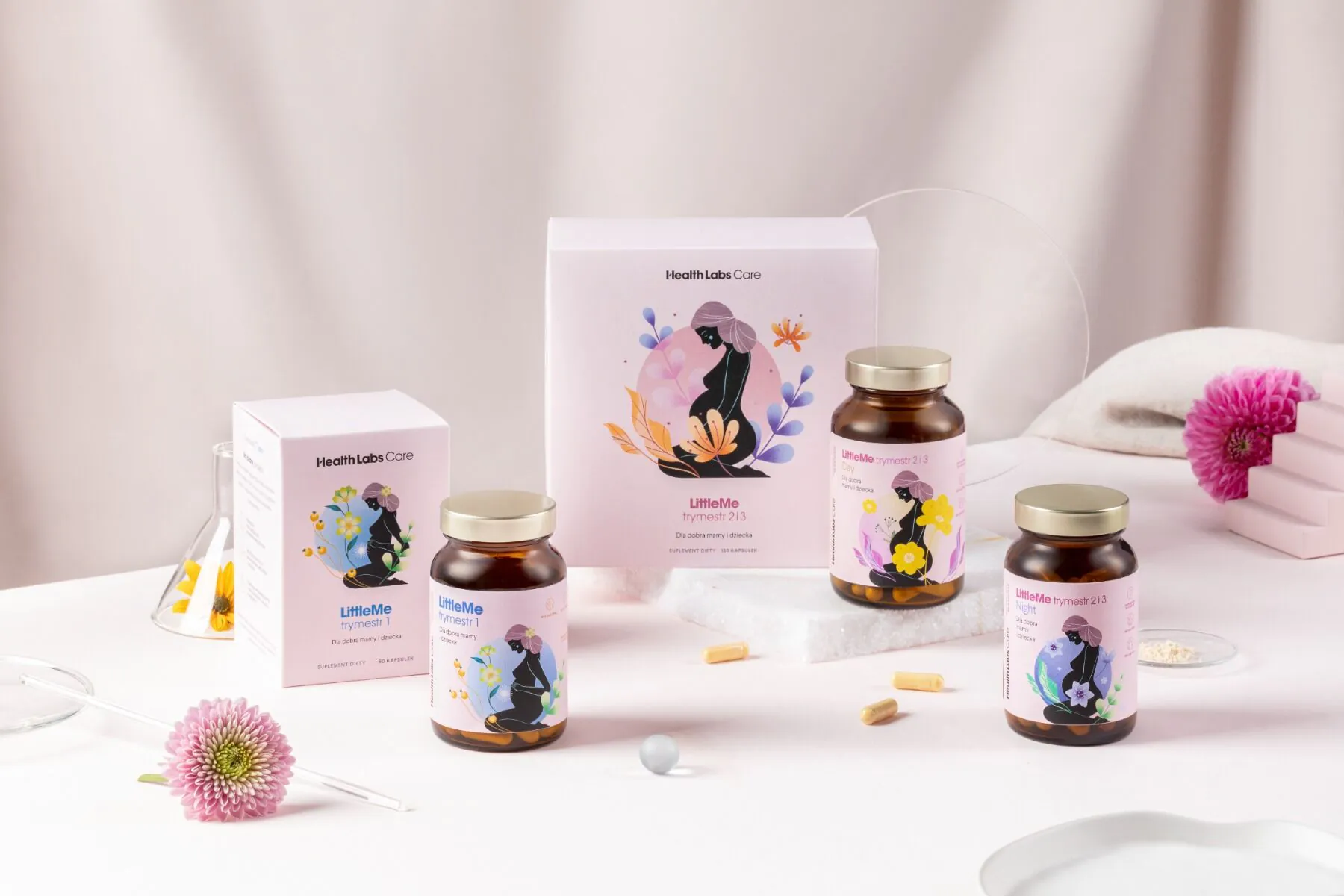 „Health Labs Care LittleMe“ 2 ir 3 trimestro maisto papildas nėščiosioms, kapsulės