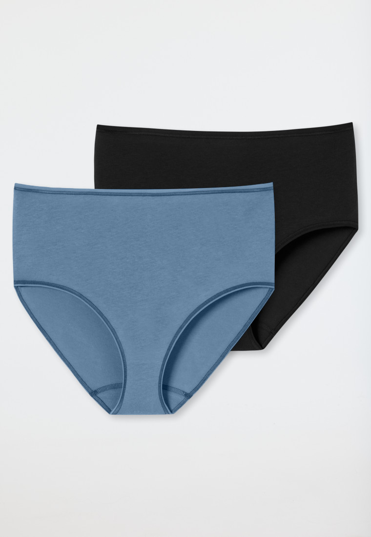 Midislip 2er-Pack Organic Cotton nachtblau/blaugrau - 95/5