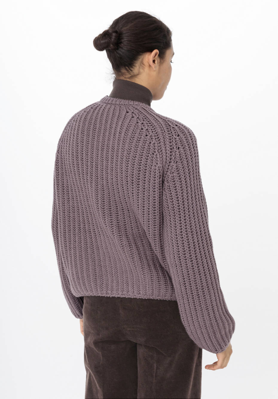 Raglan-Pullover aus Bio-Baumwolle und Bio-Merinowolle