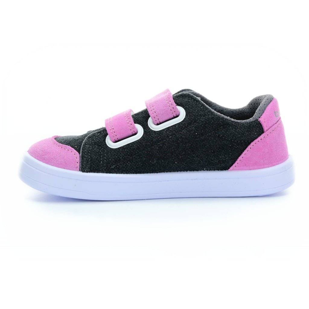 3F rosa-graue Barfuß-Sneakers 2 Klett 4BC29/12