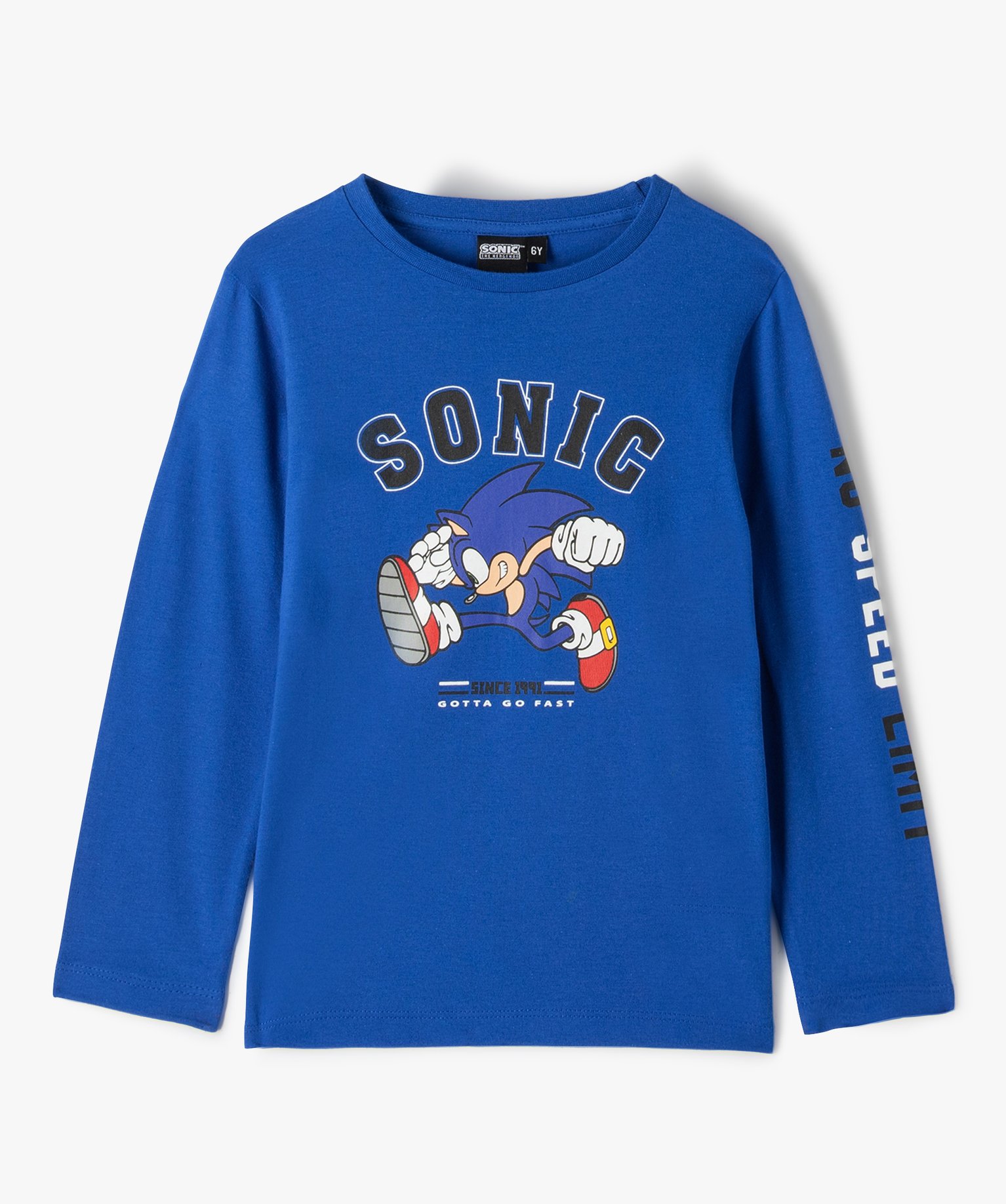 Tee-shirt Garçon à manches longues avec motif - Sonic bleu | GEMO