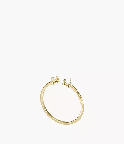 Fossil Ring Sadie Tokens Of Affection Toi Et Moi Edelstahl goldfarben