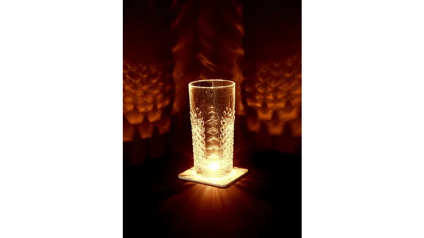 SATISLIGHT LED-Bierdeckel Untersetzer Licht weiss 