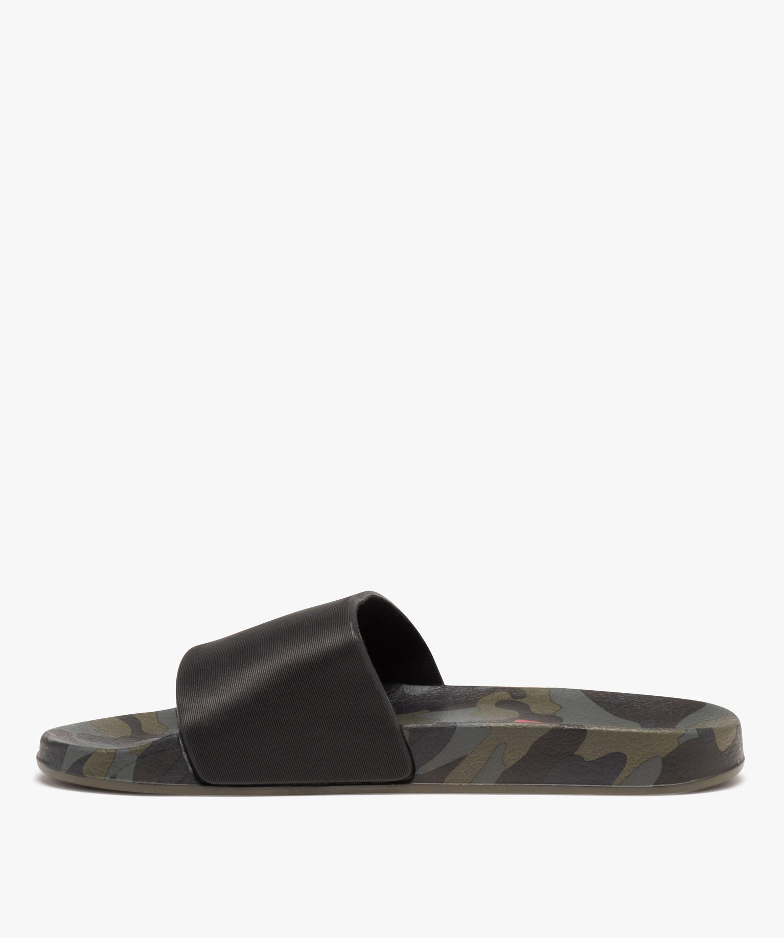 Mules de piscine homme avec bandeau en mousse et semelle imp... kaki | GEMO
