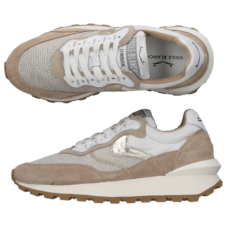 VOILE BLANCHE - Sneaker low QWARK Veloursleder - beige