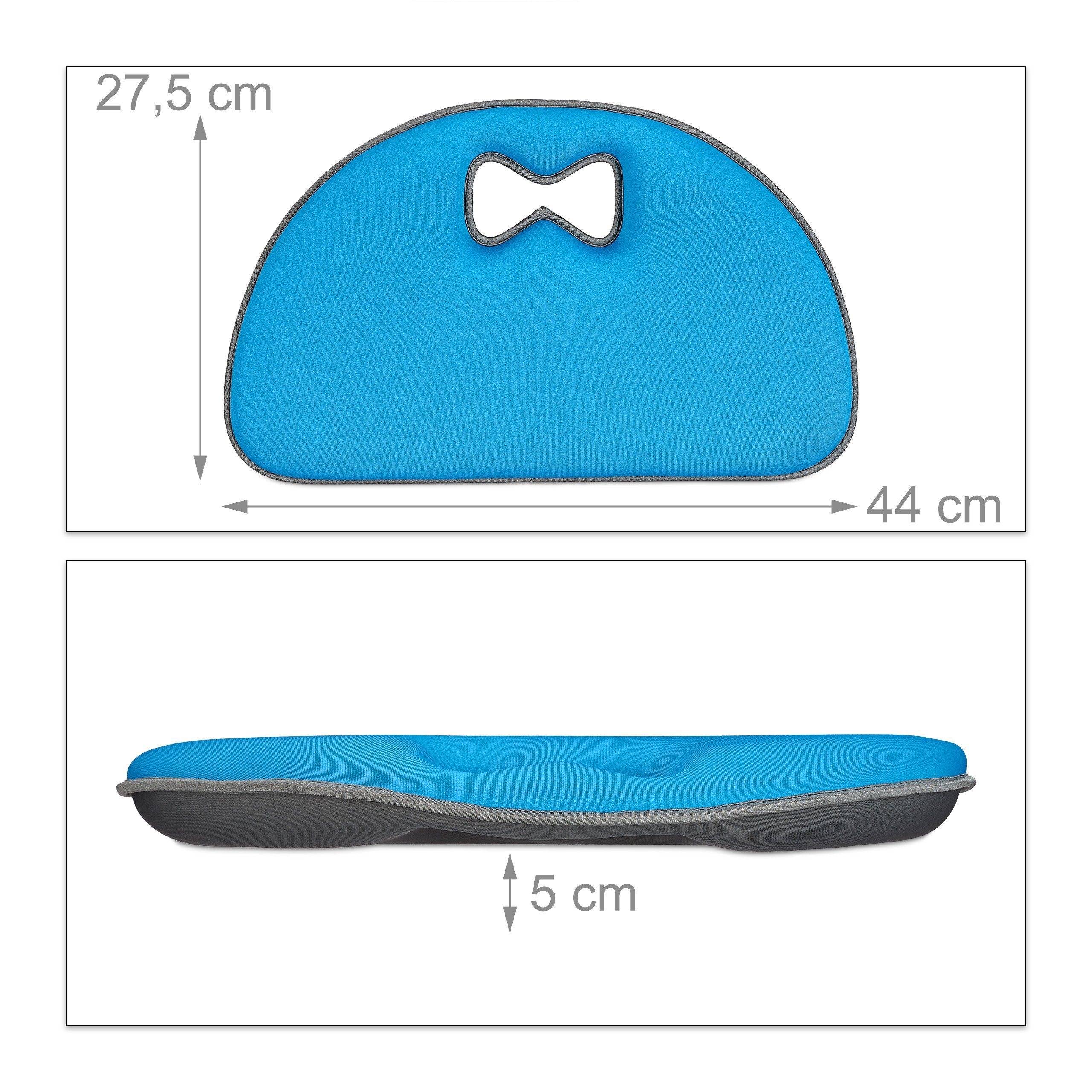 relaxdays Kniekissen 1 x Kniekissen blau