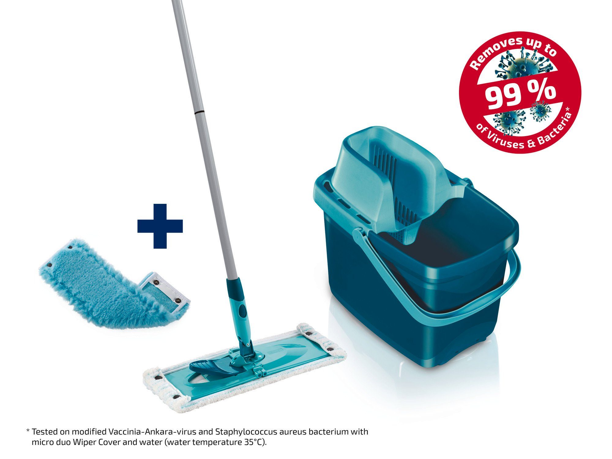 Leifheit Wischtuchpresse Set Combi M + Wischbezug duster static