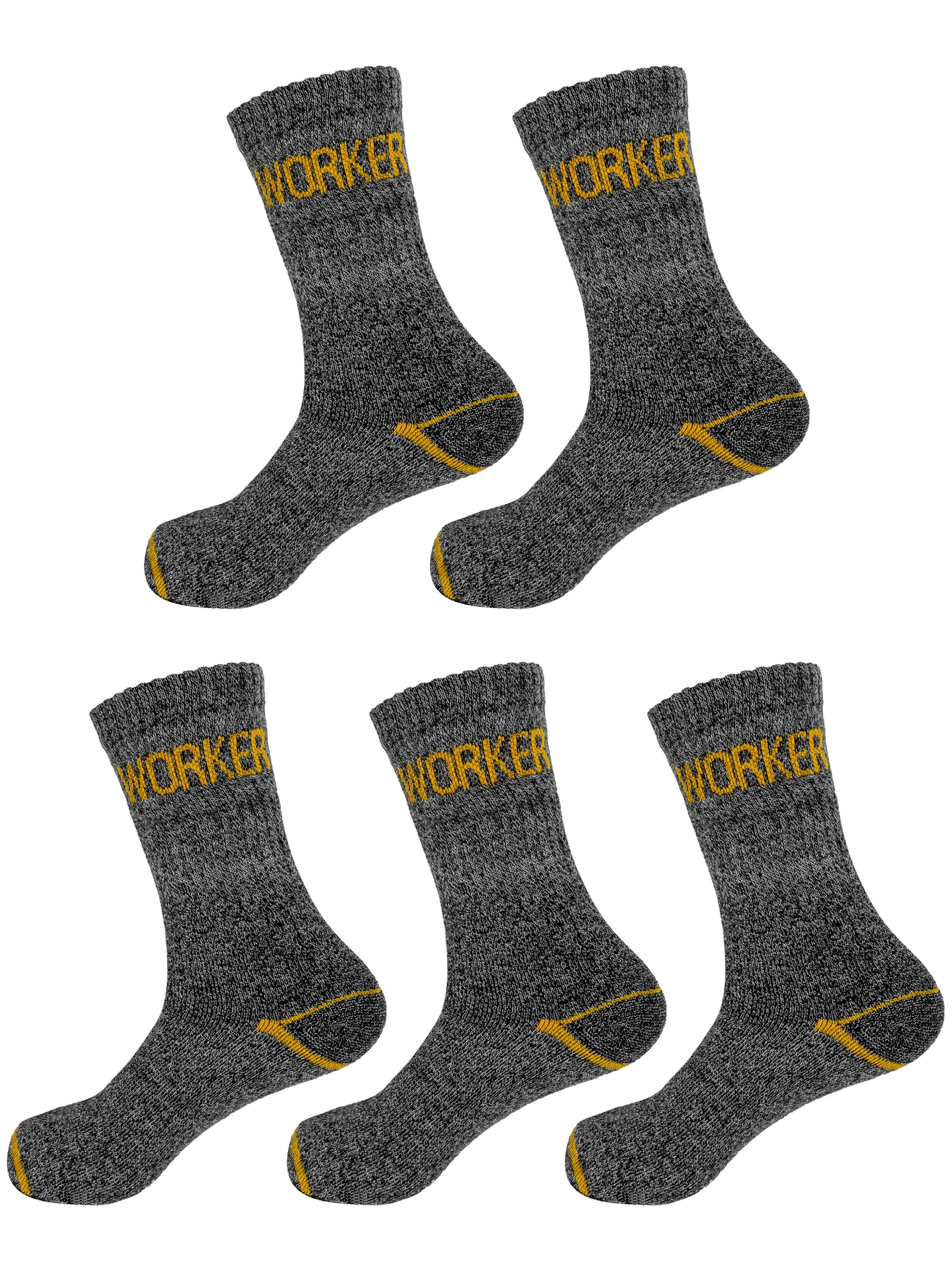 TEXEMP Funktionssocken 5-10 Paar Arbeitssocken WORK Herrensocken Damen Dicke Socken Baumwolle Strümpfe Mehrfarbig (Packung, 5-Paar) Strapazierfähig