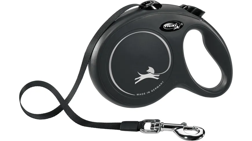 flexi Gurt-Leine New Classic schwarz L 5 m Hundezubehör