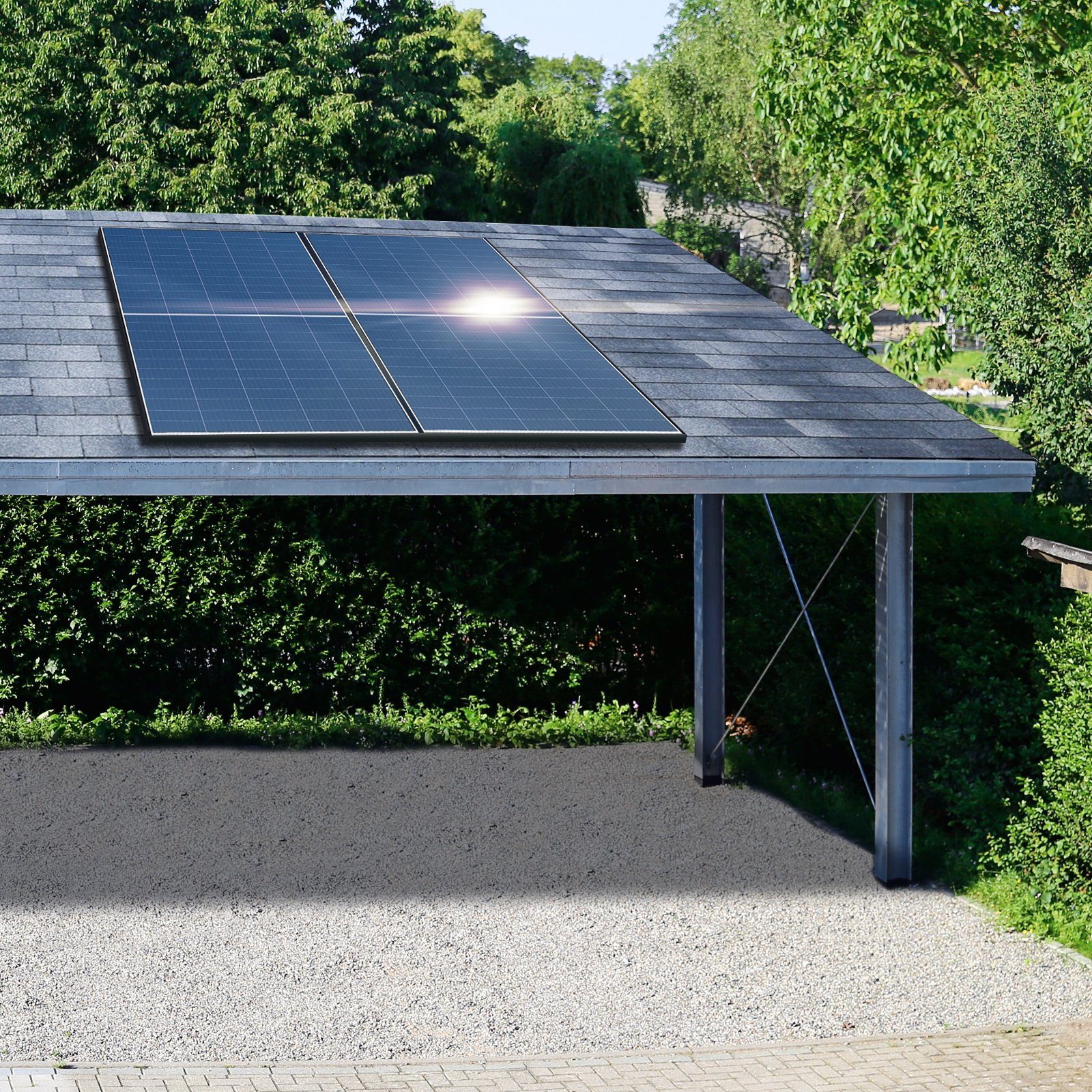 SUNNIVA Solaranlage Balkonkraftwerk 2200W, 1500,00 W, Monokristallin, (HOYMILES Wechselrichter (drosselbar auf 600W oder 800W), Solaranlage Komplettset mit 5m Anschlusskabel für Schuko Steckdose, Balkon Mini-PV Anlage mit WIFI APP und Stromerzeugung