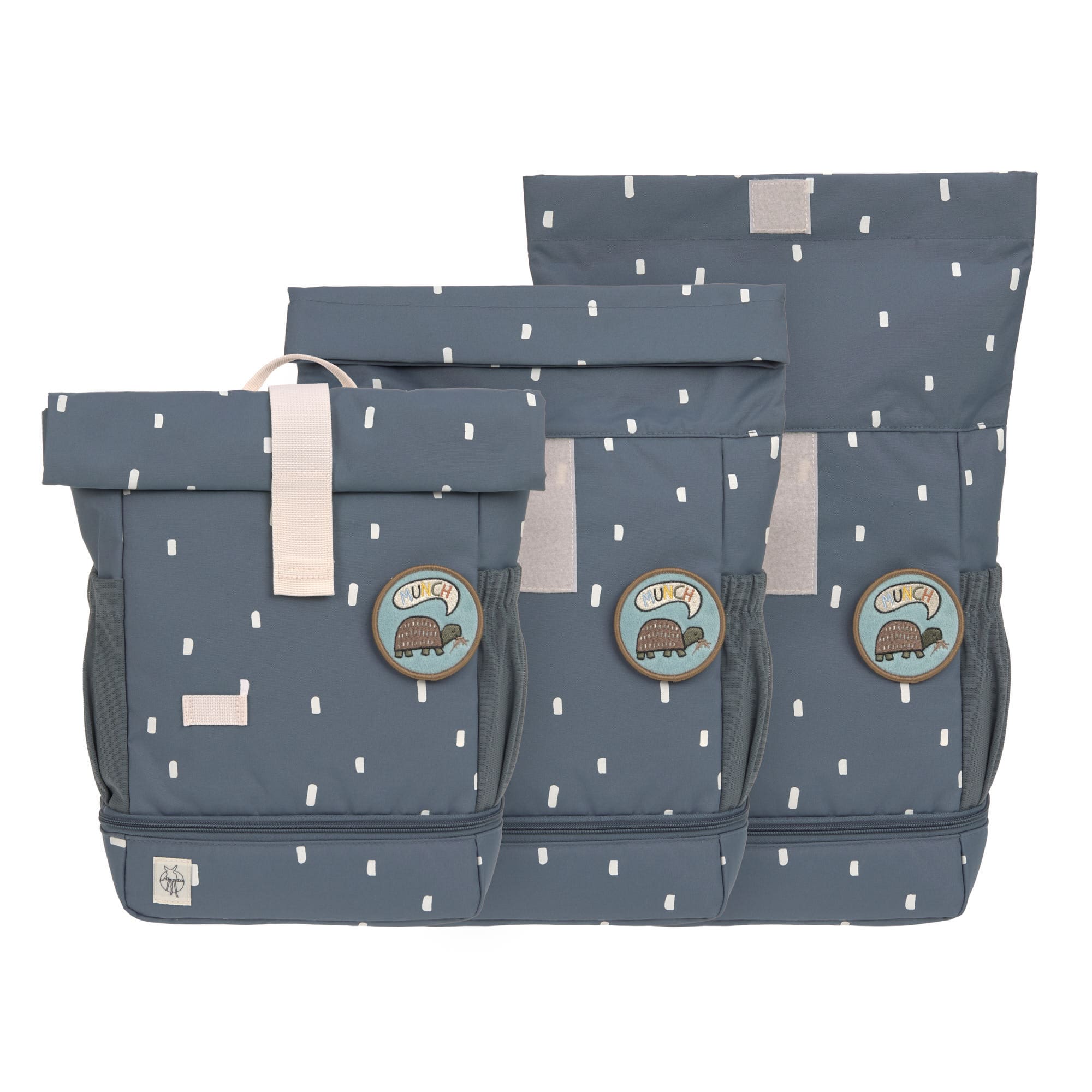 Kindergartenrucksack Rolltop - Happy Prints, Dunkelblau