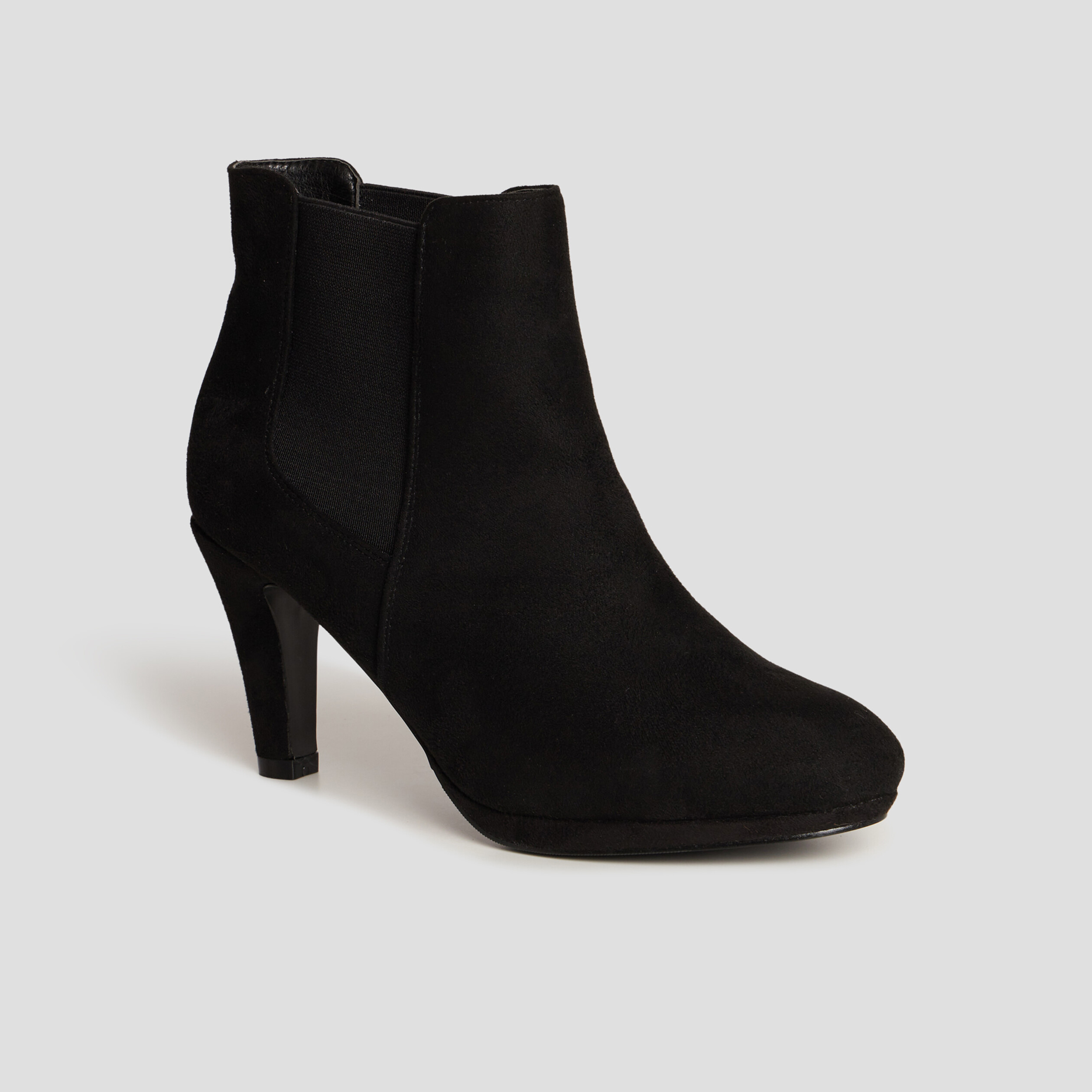 Bottines élastiquées à talons noir femme | La Halle