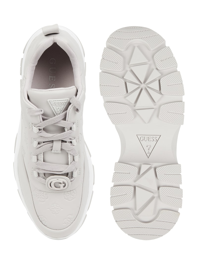 Sneaker mit Logo-Muster in hellgrau