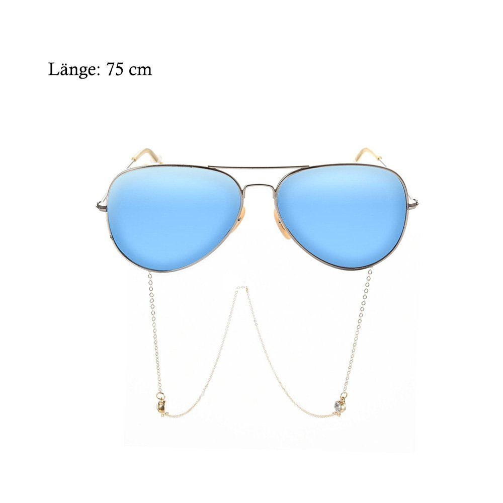 Tian Dee Brillenkette Mode Strass Glaskette Star Gesichtsmaskenkette Frauen Sonnenbrillen