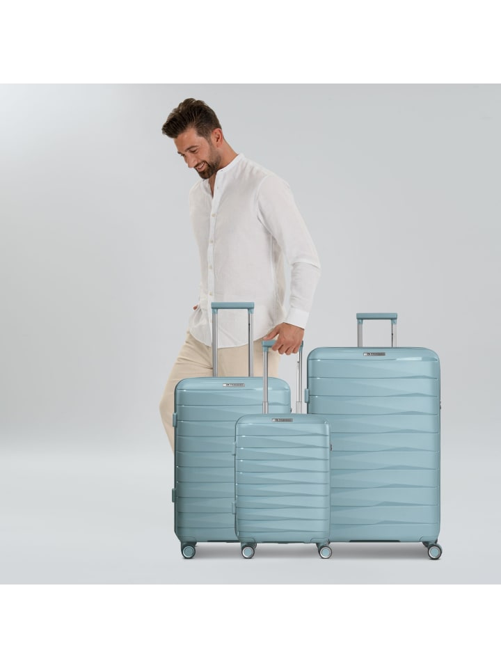Franky London 4 Rollen Kofferset 3-teilig mit Dehnfalte in mint green günstig kaufen onesize