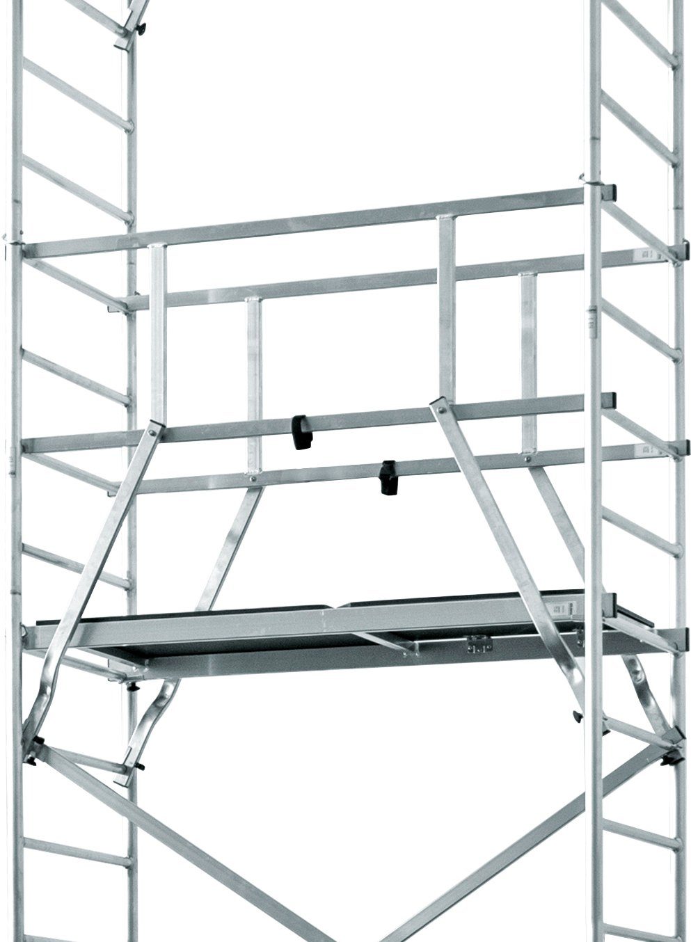KRAUSE Arbeitsgerüst ClimTec System, Alu-Grundgerüst, aufstockbar, Arbeitshöhe: 3 Meter