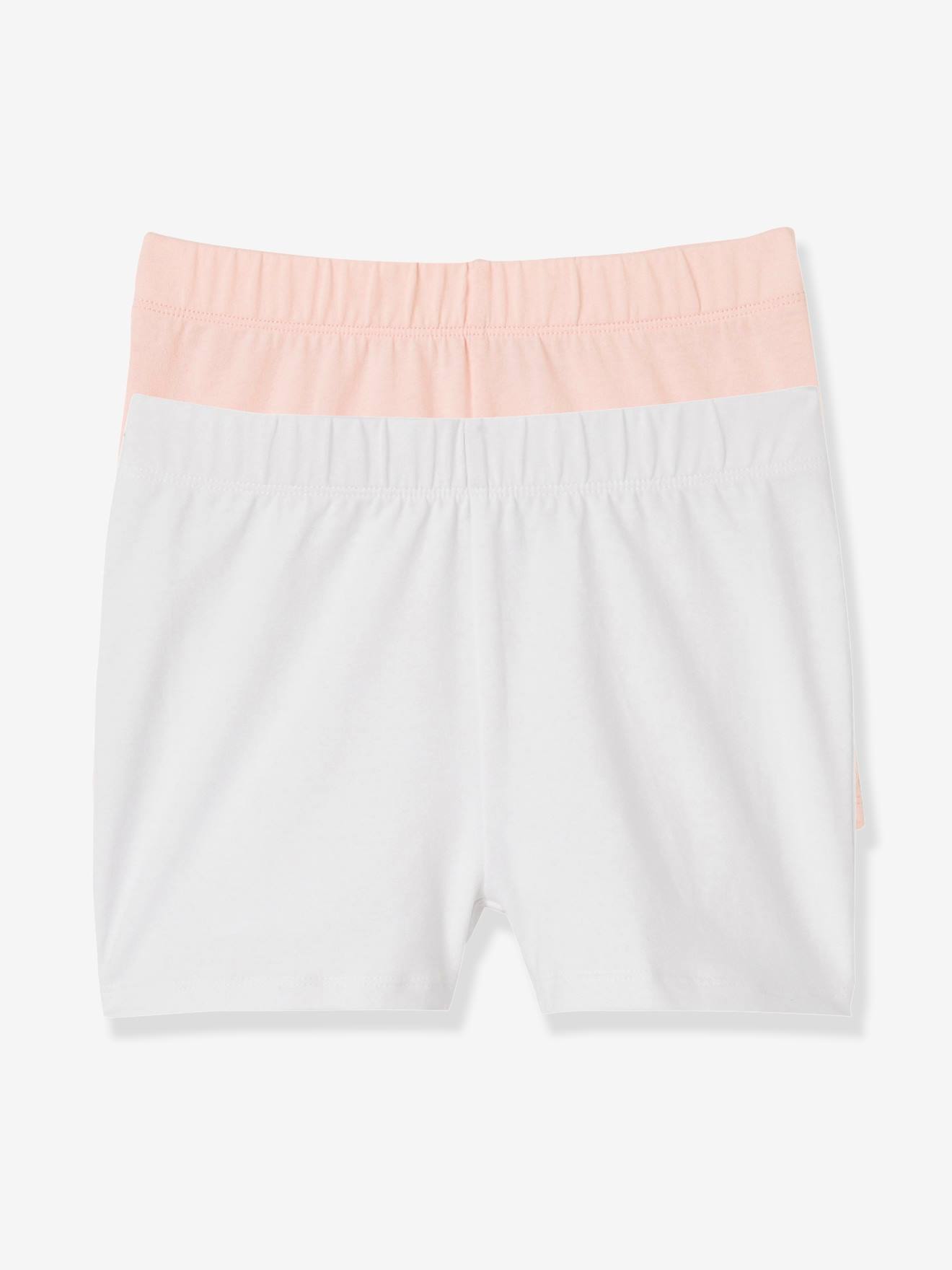 Vertbaudet 2er-Pack Mädchen Shortys Oeko-Tex - grau meliert+schwarz