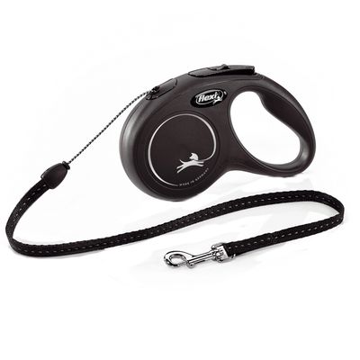 flexi New Classic Seil-Leine S schwarz, 5 m